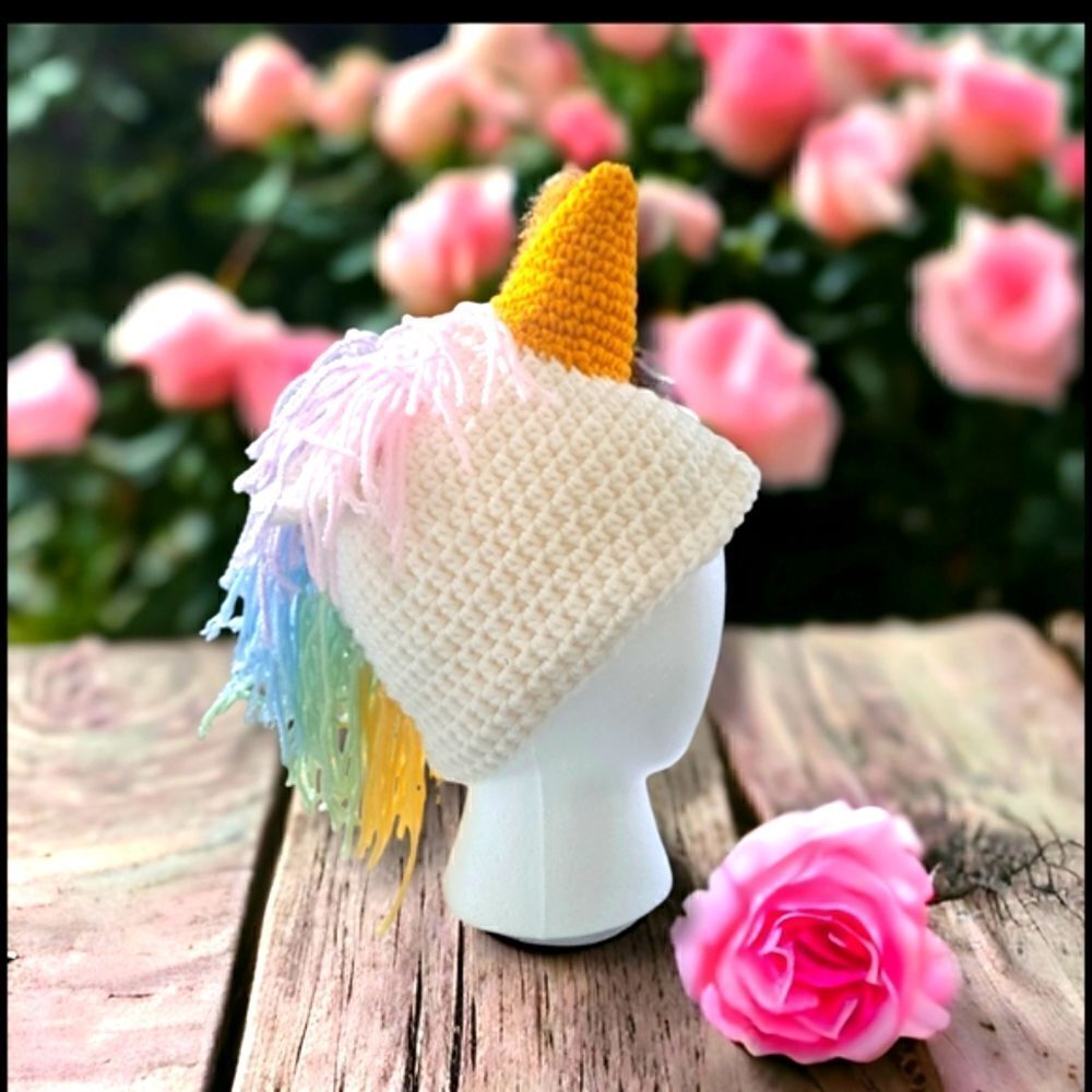 🦄 Unicorn Beanie Hat (Handmade)